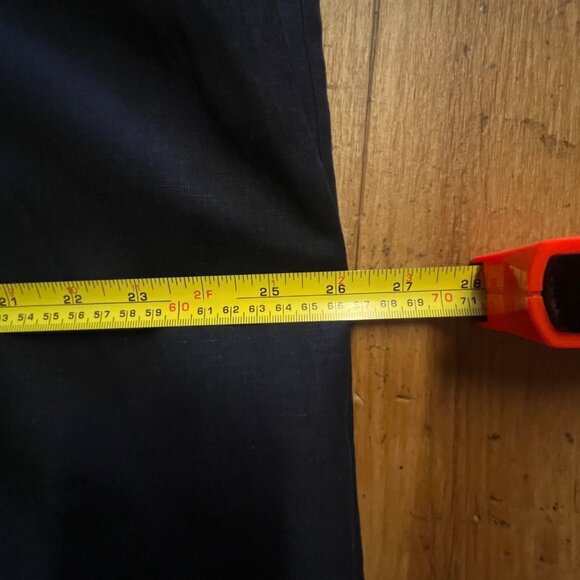 Jessica Howard Navy Blue Button Up Linen Dress Sz 20 Preppy Taillored Academia - Picture 14 of 14